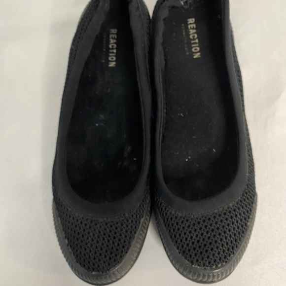 Reaction Kenneth Cole Shoes Black Flats with Draw String Summer Beach Size 8 - Picture 2 of 7